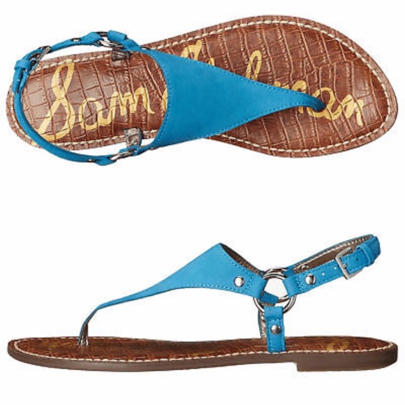 Sam Edelman Shoes - Sam Edelman ‘Greta’ Blue T Strap Sandals